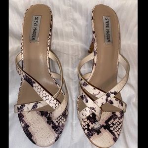 Steve Madden Imani Snake Print Mules